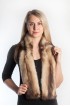 Polar polecat fur scarf - cream